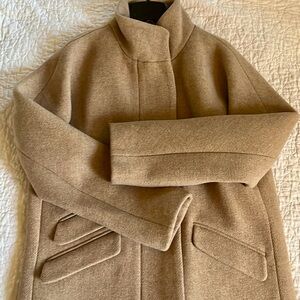 JCrew cocoon coat, camel, size 8, NWOT